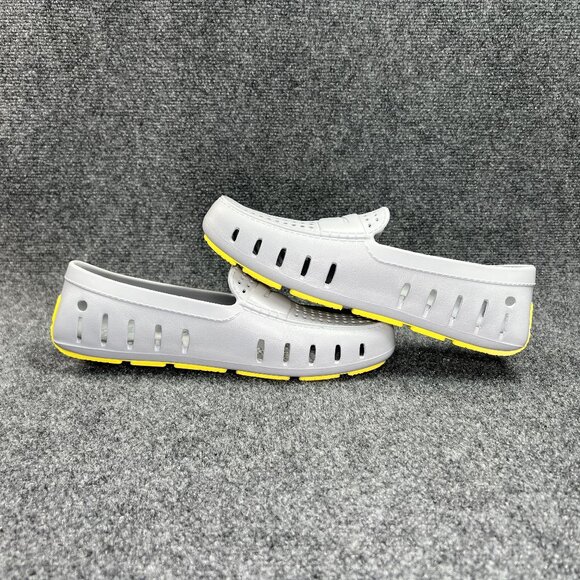 Floaters Country Club 4.0 Driving Loafers Men's Size 10 Grey Yellow Waterproof - Picture 7 of 10